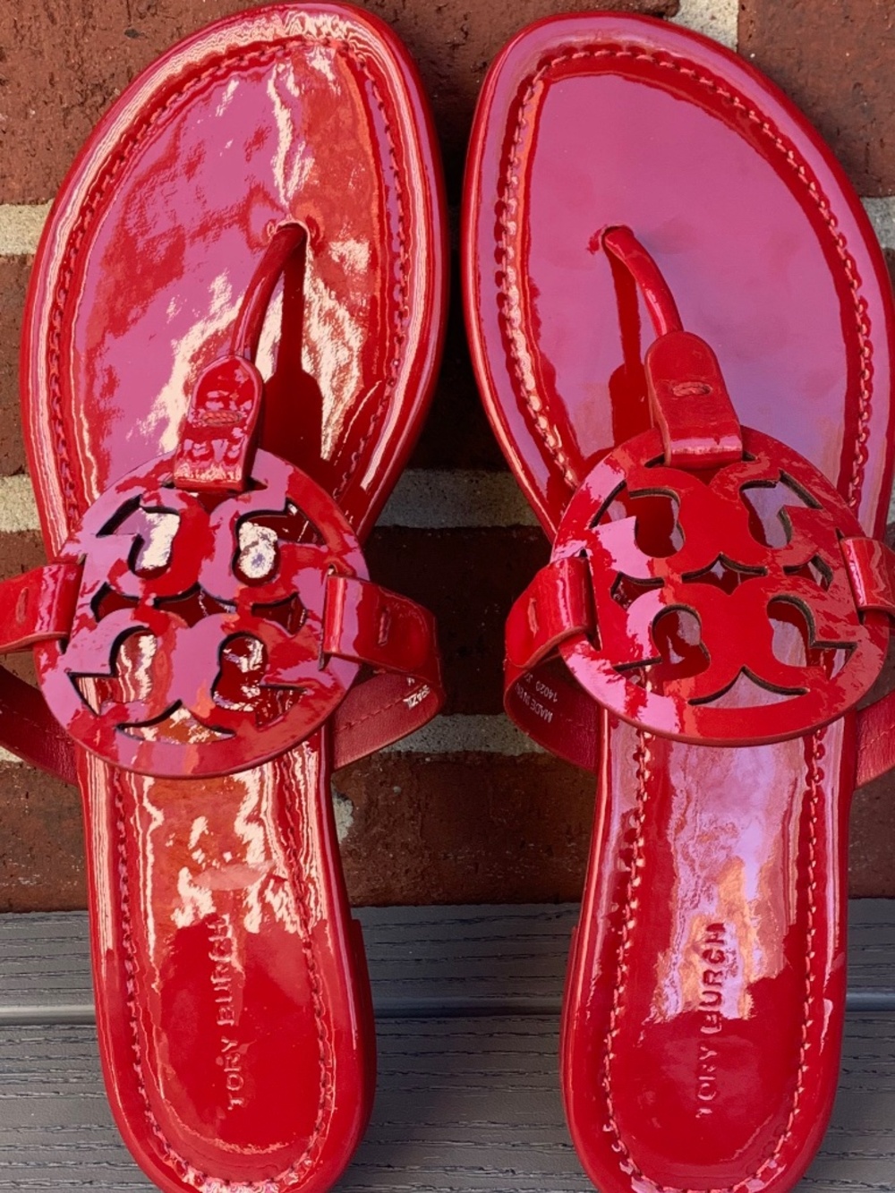 Tory Burch Miller Sandals in Red Patent Leather - Picture 13 of 13